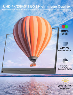 KEEPTIME 4K portable monitor gaming-mode enables smooth HDR gameplay