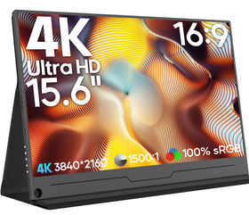 KEEPTIME 4K portable monitor travel setup with sharp details for on-the-go work