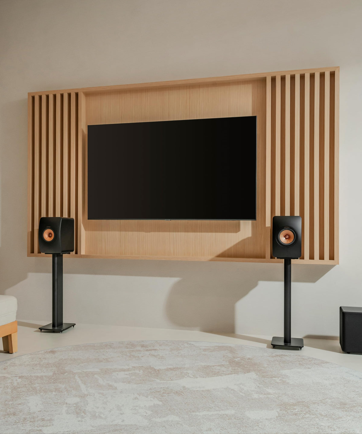 KEF LS50 Wireless II top panel hints at intuitive controls for quick adjustments.