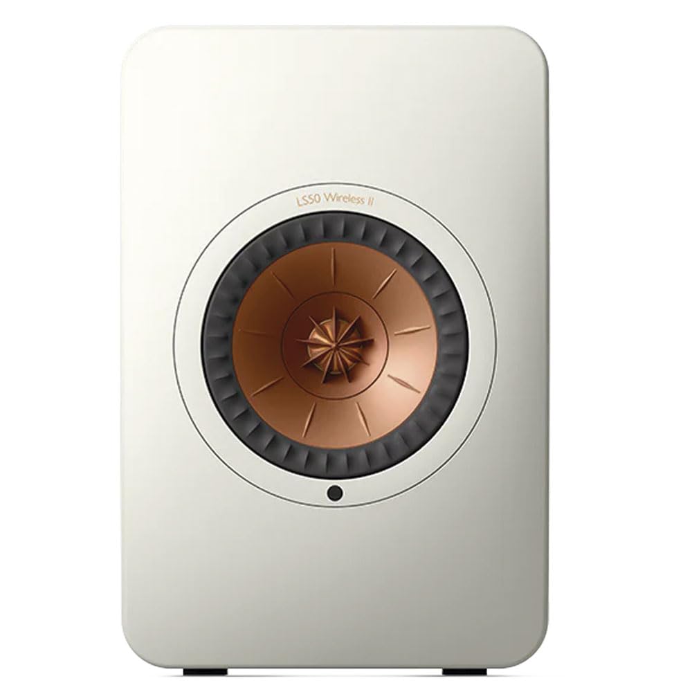KEF LS50 Wireless II Mineral White back ports, showing HDMI eARC and inputs