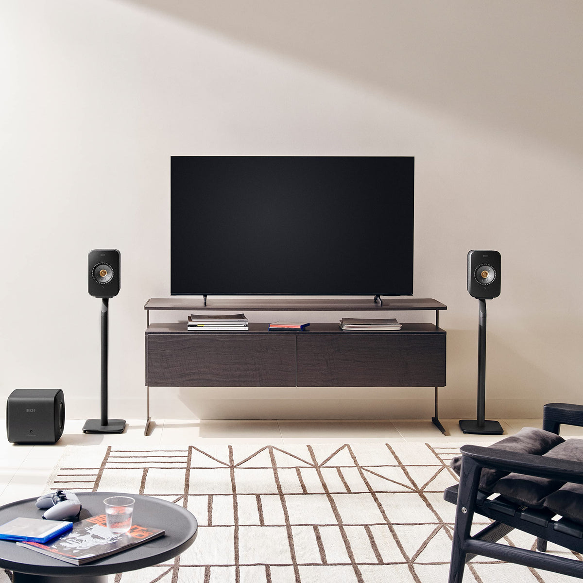 KEF LSX II back panel with HDMI ARC and USB-C ports for easy connections