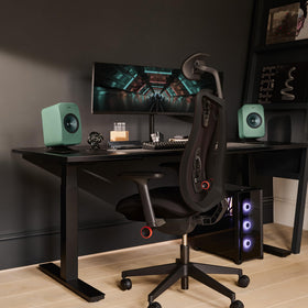 KEF LSX II LT TV-arc setup demonstrating easy integration with TVs.