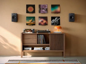 KEF Q1 Meta 12th-gen Uni-Q driver close-up shows cohesive sound.