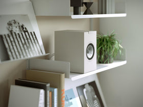 KEF Q3 Meta speaker back panel indicating clean porting and hidden wiring