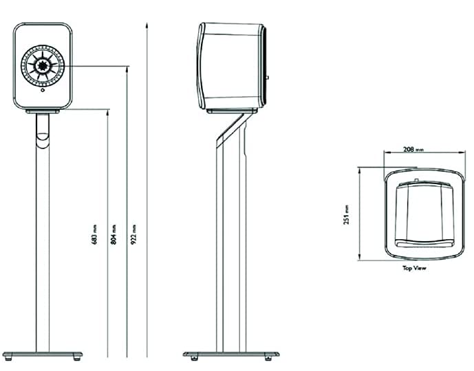 KEF S1 floorstand LSX II rear connection panel shows routing options.