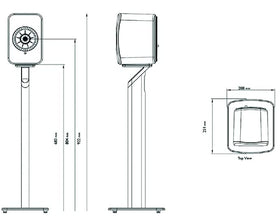 KEF S1 floorstand LSX II rear connection panel shows routing options.
