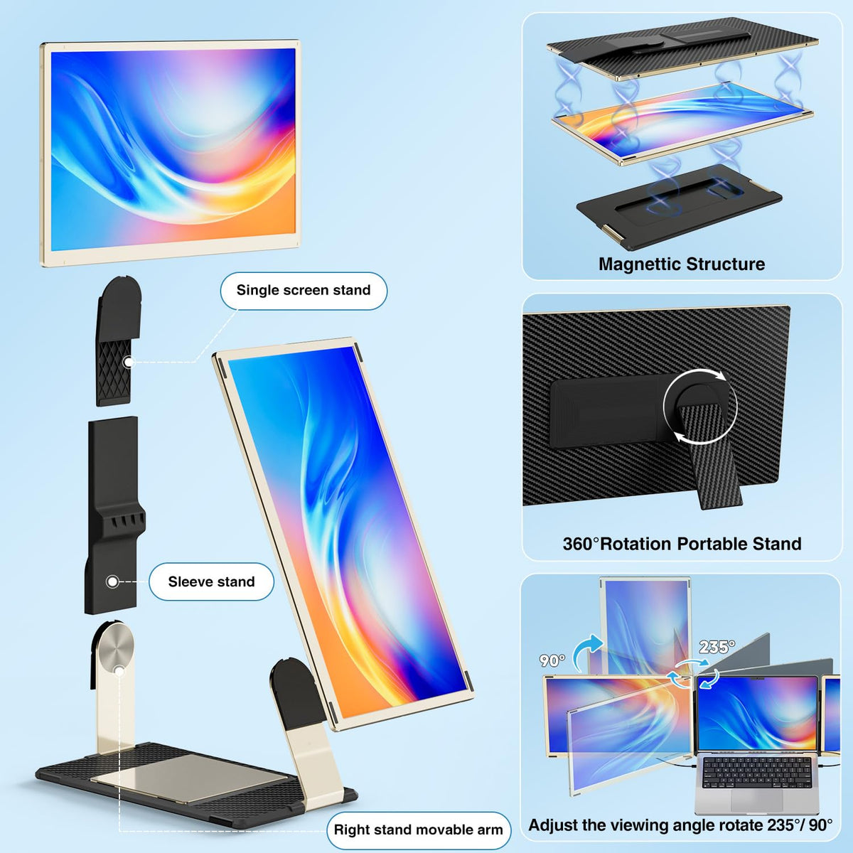 KEFEYA 1080p FHD panel delivers vibrant colors and sharp details
