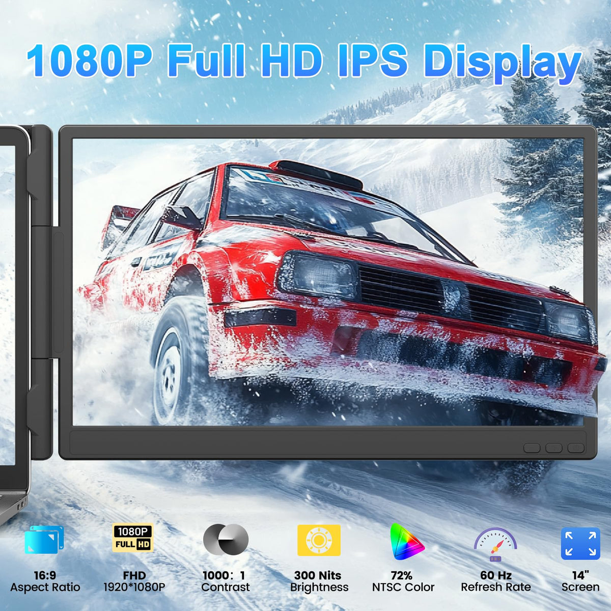 KEFEYA 14-inch FHD IPS display provides vibrant visuals for work and play.