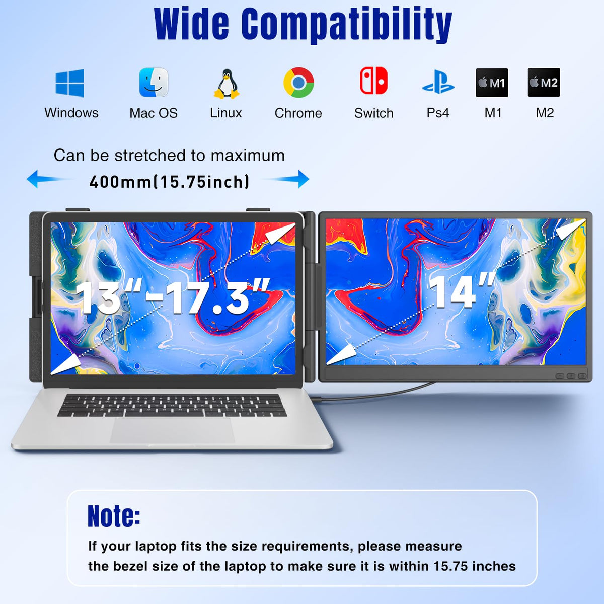 KEFEYA 180-degree tilt rotation for customizable viewing angle