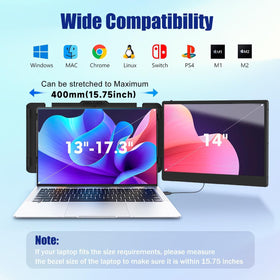 KEFEYA external monitor with cables included enables easy plug-and-play setup.