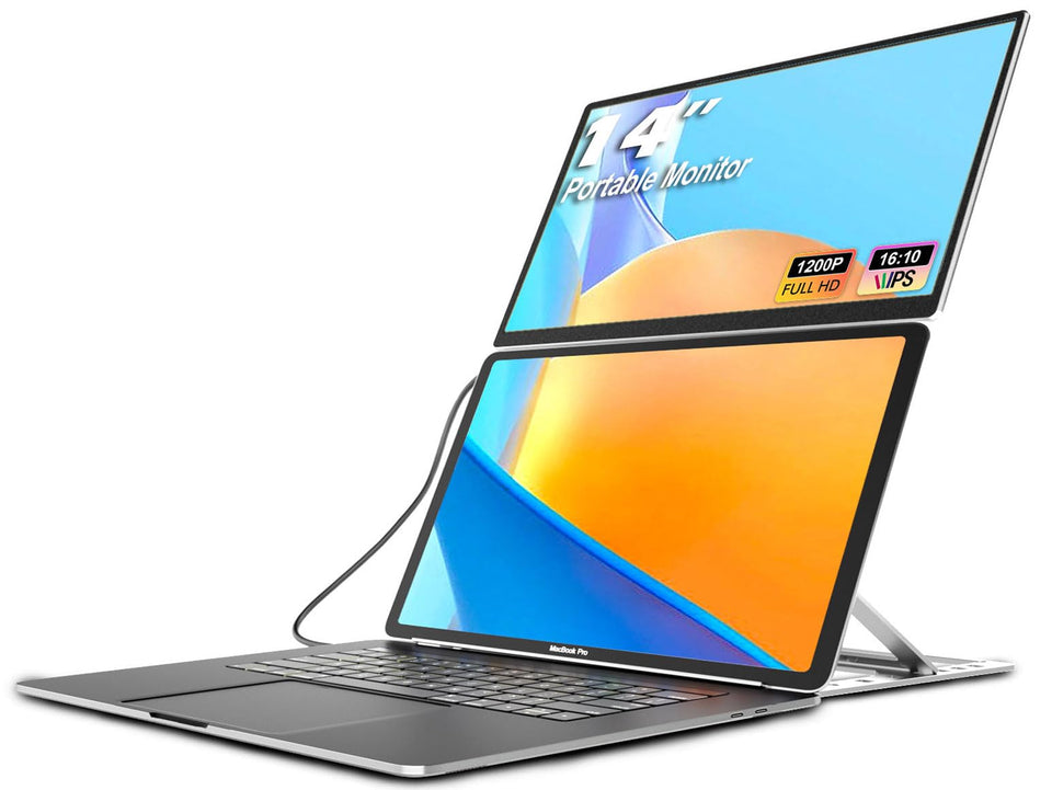 KEFEYA laptop screen extender assembled for a streamlined dual-monitor setup