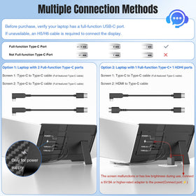 KEFEYA laptop screen extender plug-and-play setup eliminates cable clutter
