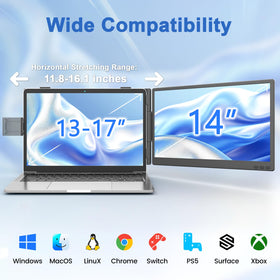 KEFEYA plug-and-play connectivity with USB-C, mini HDMI, and USB-A.