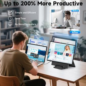KEFEYA portable monitor with 75mm back VESA mount for versatile mounting