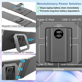 KEFEYA stand-alone base provides stable, clamp-free desk placement for laptops.