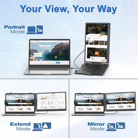 KEFEYA 226-degree tilt and rotate feature for ergonomic viewing.