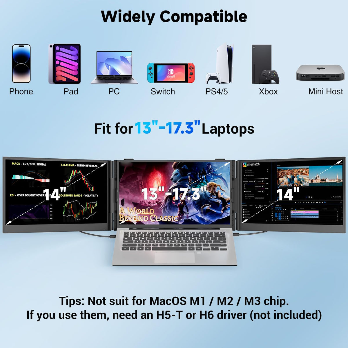 KEFEYA triple-display setup enables sharing and multitasking