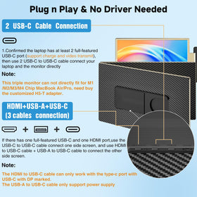 KEFEYA triple-monitor workstation on a desk for expanded multitasking