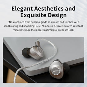 Ergonomic in-ear design of Kefine Delci AE provides secure fit.