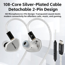 Kefine Klean SV Hi-Fi inline mic provides crisp voice chat and streaming.