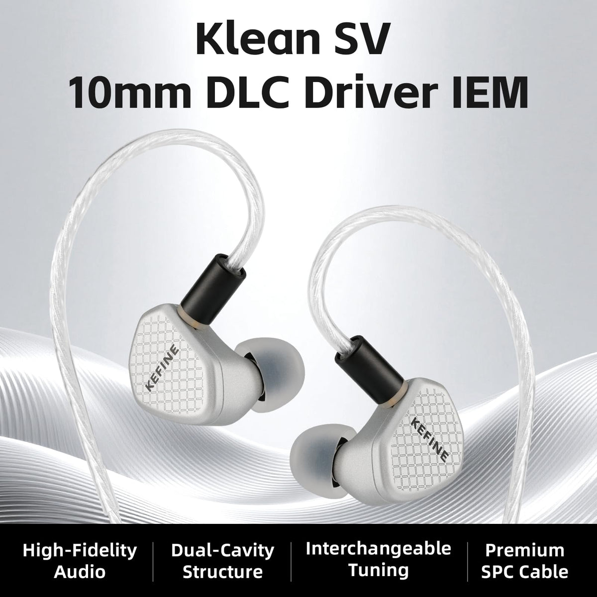 Kefine Klean SV silver nozzle for warm, fatigue-free listening
