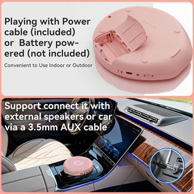 Kegaudio earphones and AUX cable included for instant car and private listening