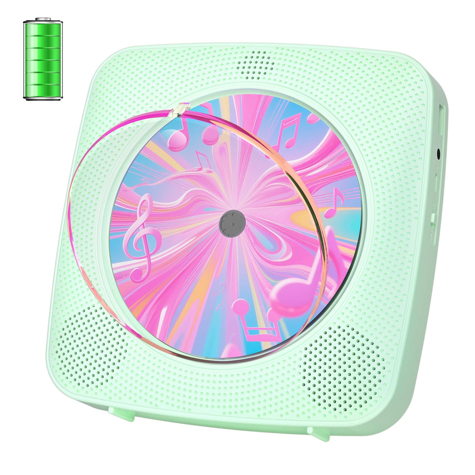 Kegaudio front view desktop CD player with speakers showing compact benefits