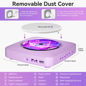 Kegaudio open CD tray with disc showing easy loading and reliable disc reading