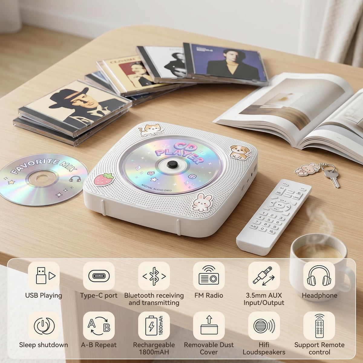 Kegaudio portable design supports anti-shake playback on the go.