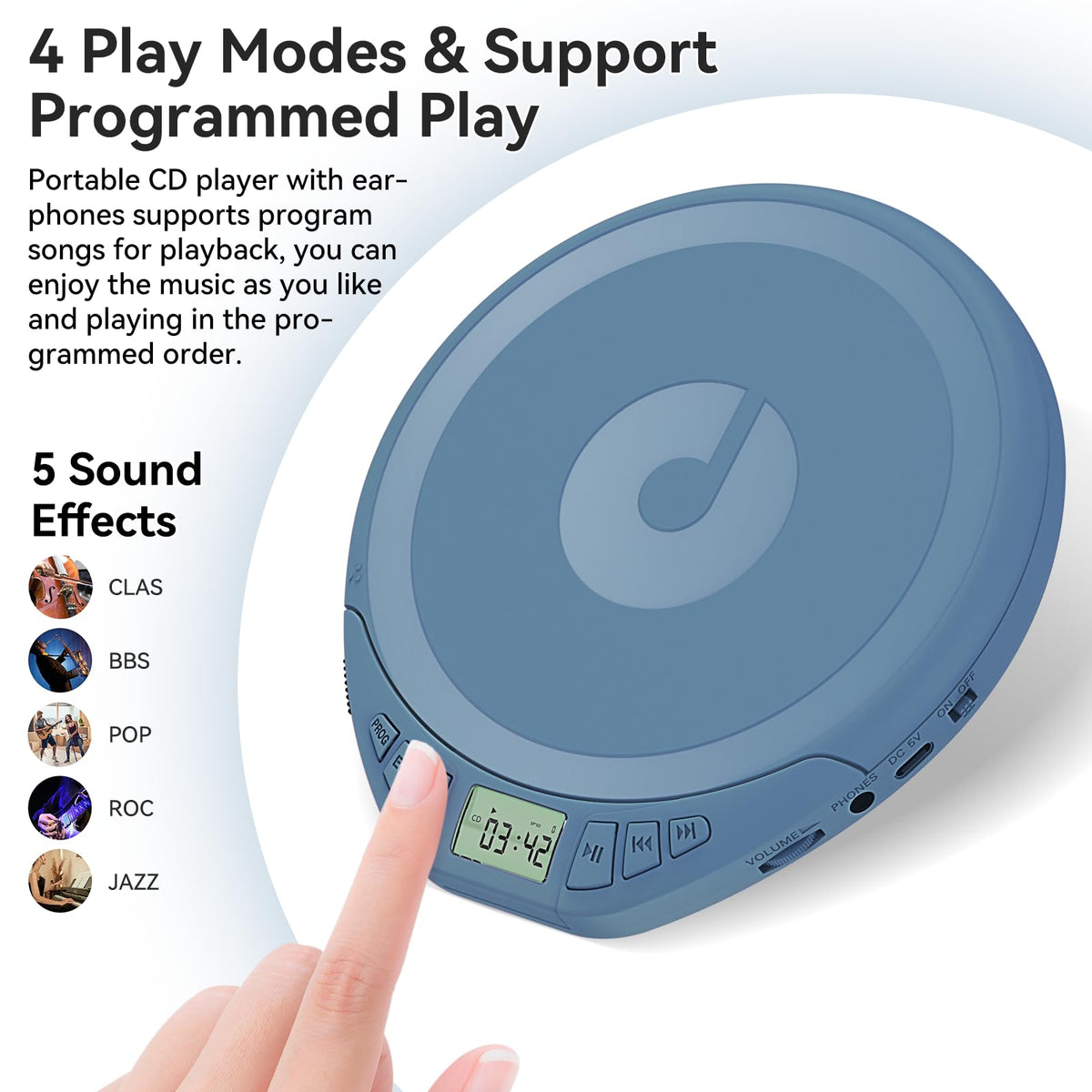 Kegaudio device demonstrates dual power options via adapter and batteries.