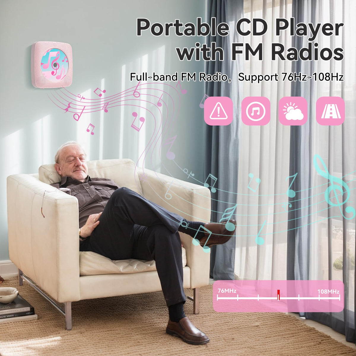 Kegaudio wall-mounted in a living room saving space while delivering rich audio