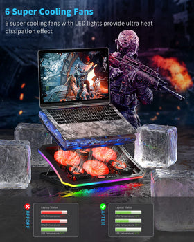KeiBn A8 circular RGB lighting enhances gaming ambience while cooling.