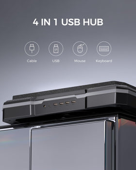 KeiBn blue profile on desk emphasizing portable and stylish design