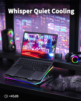 KeiBn cooling pad operates quietly even at maximum fan speed.