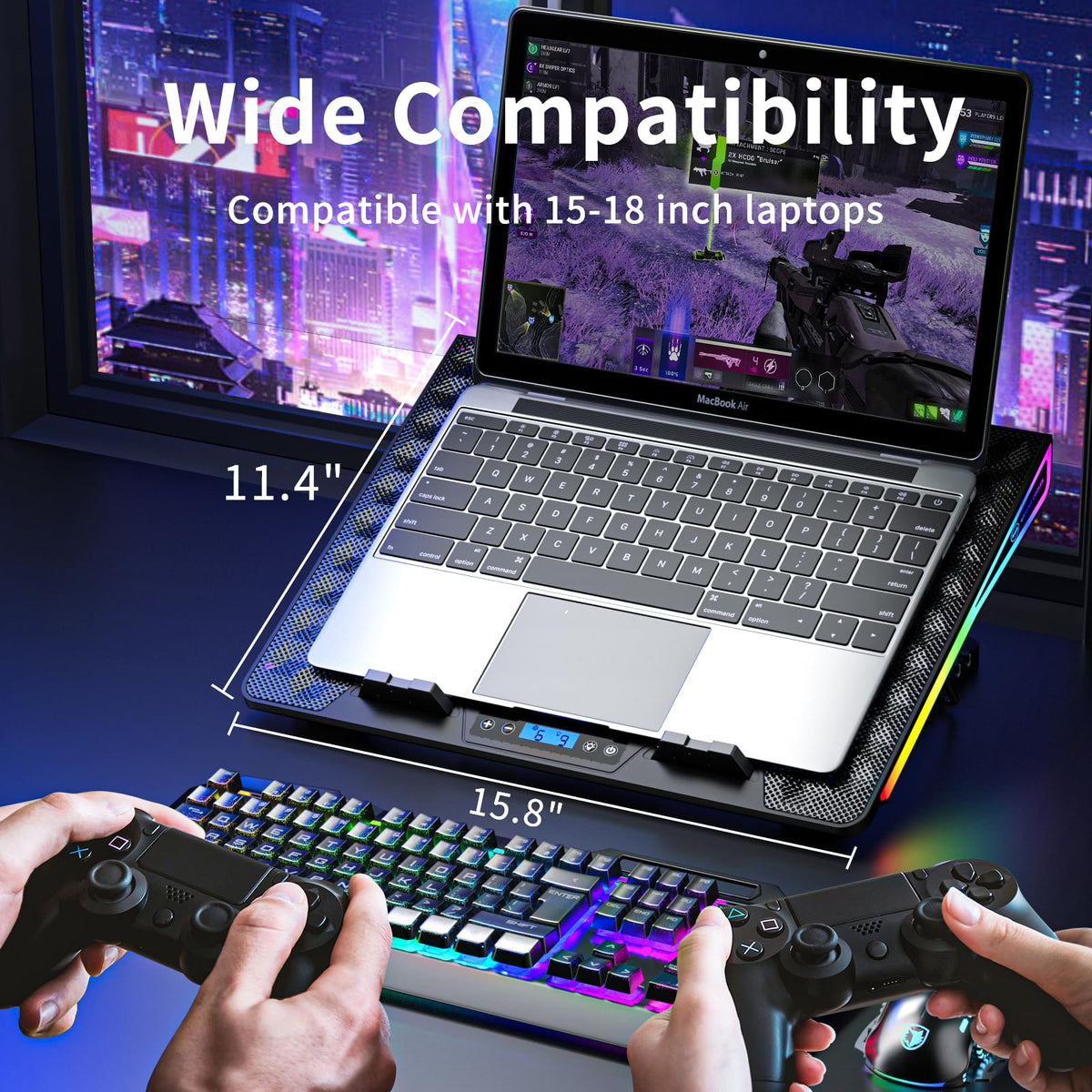 KeiBn in a gaming setup with RGB glow, enhances atmosphere and maintains performance