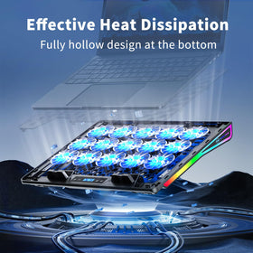 KeiBn metal mesh top surface close-up, speeds heat transfer for cooler laptop