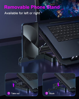 KeiBn cooling pad with back USB-Ports adds easy peripheral connectivity