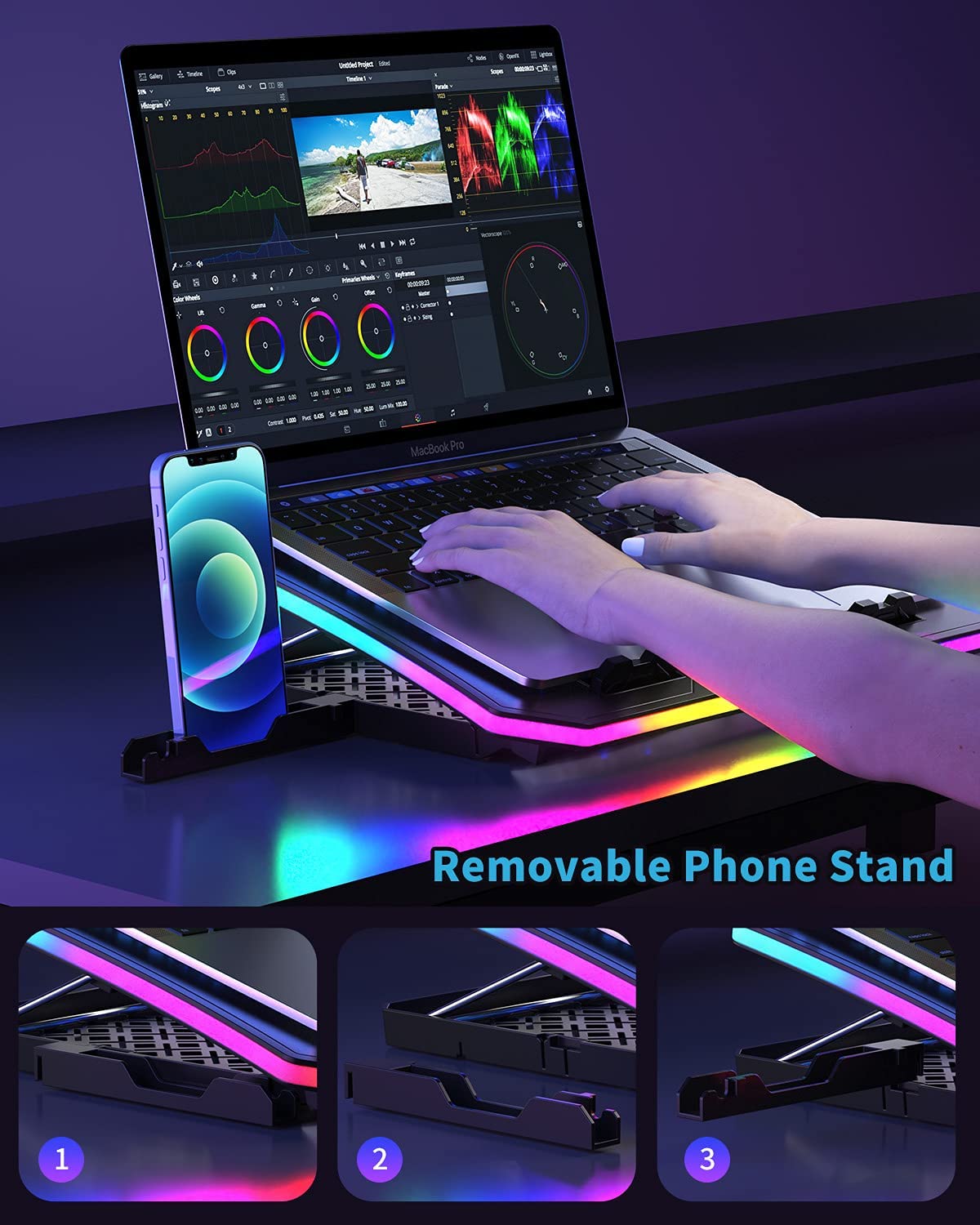 KeiBn Upgrade designed for desk or lap use with a stable base.