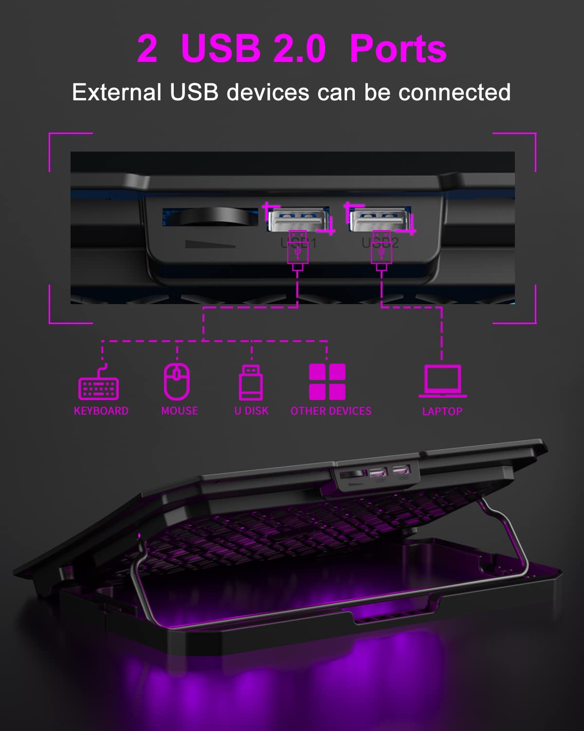 KeiBn purple color finish enhances desk aesthetics