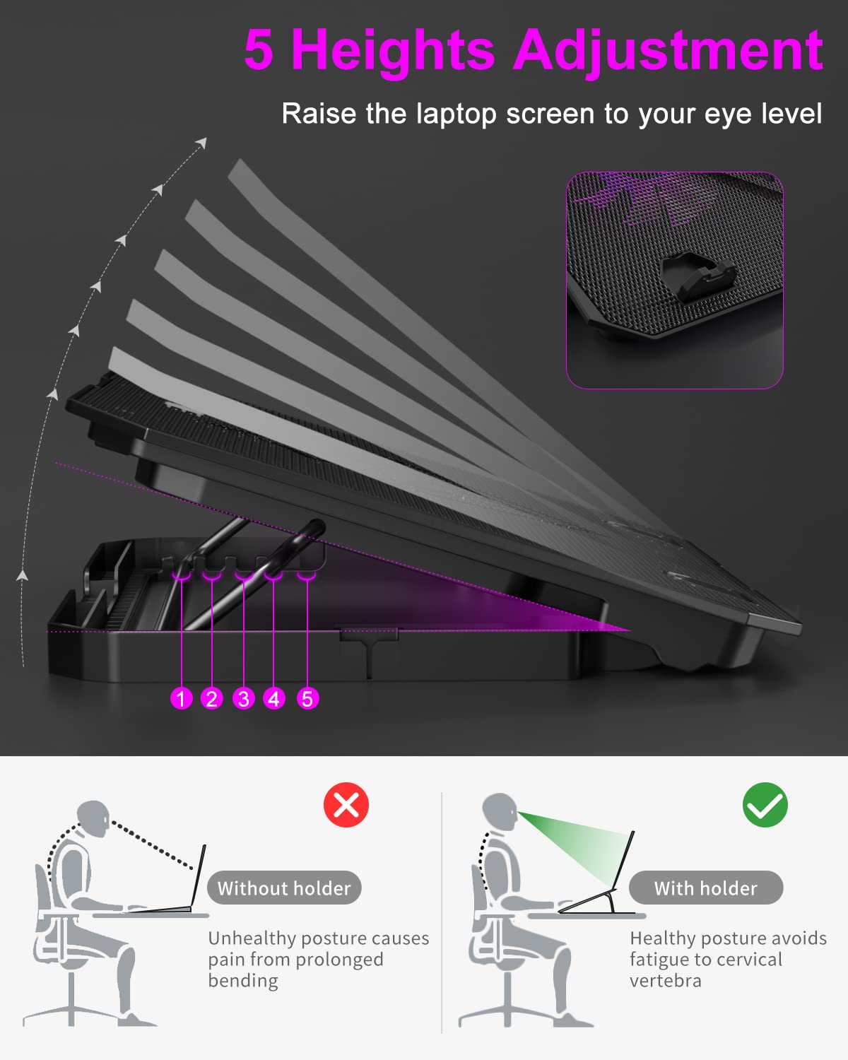 KeiBn Side-Phone-Holder keeps your phone accessible while you work