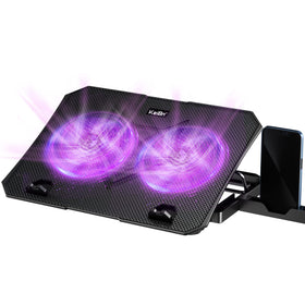 KeiBn Upgrade Laptop Cooling Pad with two-fans keeps laptops cooler during long sessions