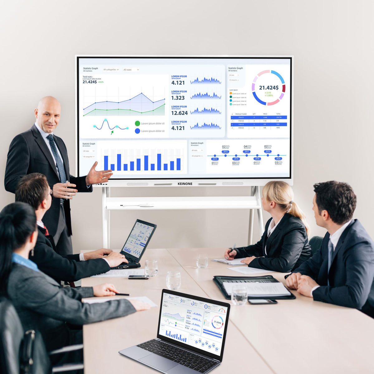 KEINONE USB-C connectivity enables fast data transfer and external displays