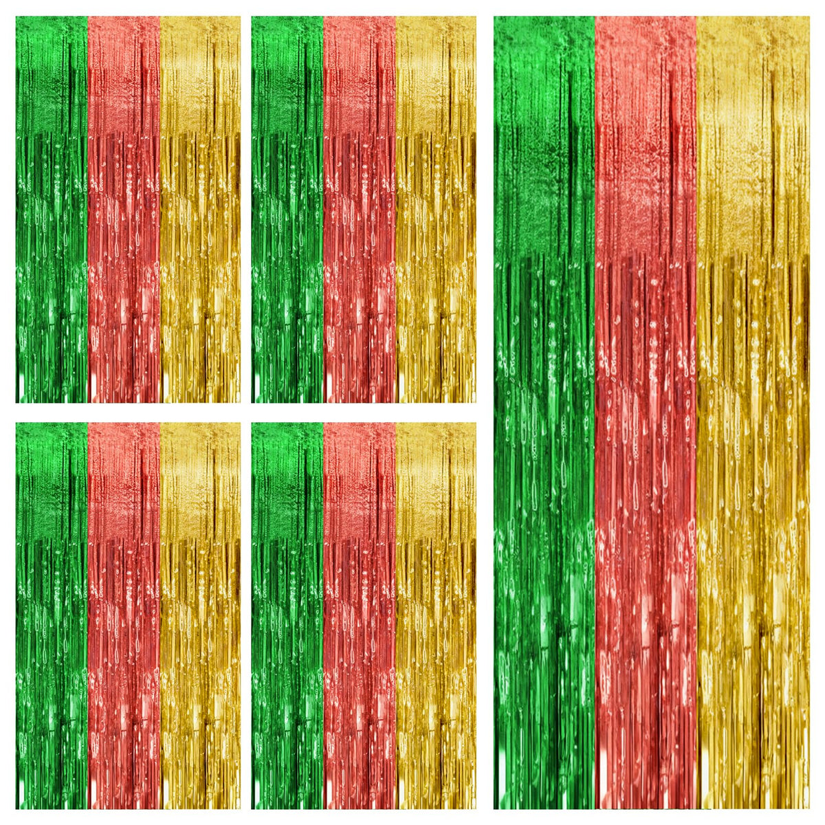 K.E.J. 5-pack Hawaii backdrop streamers add vibrant color to doors and walls.
