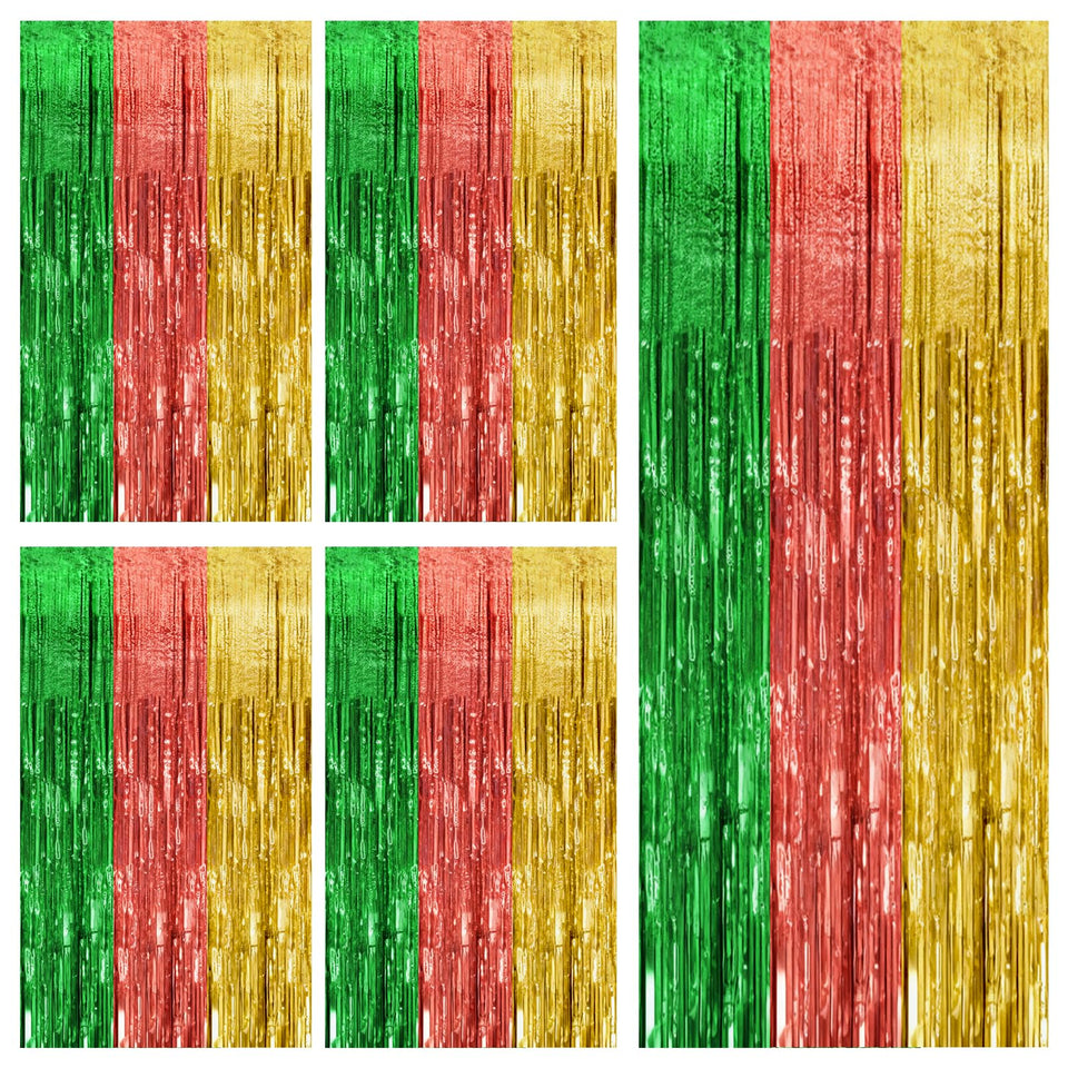 K.E.J. 5-pack Hawaii backdrop streamers add vibrant color to doors and walls.
