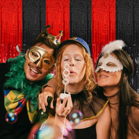 K.E.J. 5-pack backdrop creates striking photo moments at celebrations.