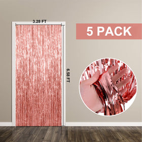 K.E.J. Christmas holiday foil curtain decor brightens festive spaces