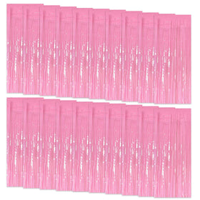 K.E.J. front view of 20-pack foil curtains showing party-ready coverage and convenience