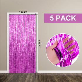 K.E.J holiday glam foil curtain decor enhances photo moments