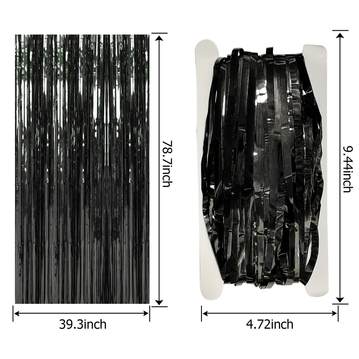 K.E.J. photo booth backdrop with glittering fringe for memorable photos