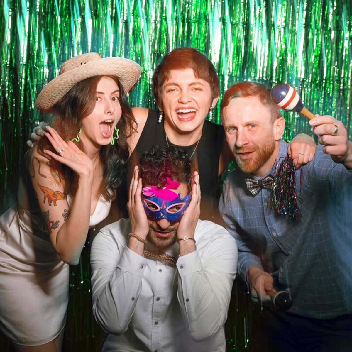 K.E.J. photo booth curtain for event visuals